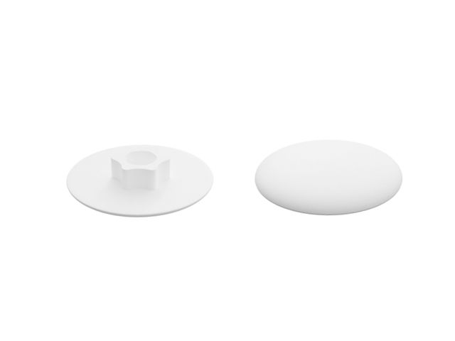 Заглушка для конфирмата, декоративная белая (50 шт в зип-локе) STARFIX (SMZ1-94527-50)