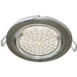 Ecola GX53 H4 Downlight without reflector_chrome (светильник) 38x106 - 10 pack (кd102)