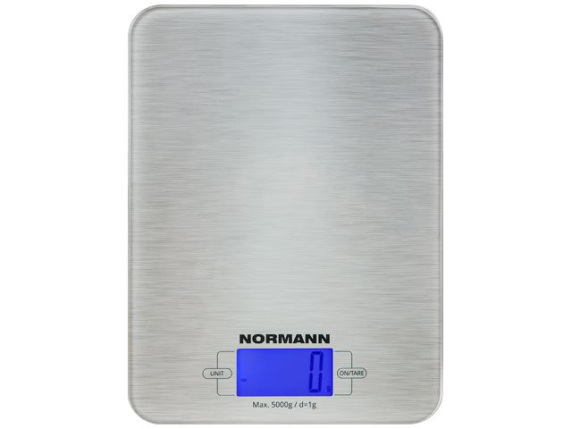 Весы кухонные ASK-266 NORMANN (5 кг; стекло 3 мм; дисплей 45х23 мм с подсветкой)
