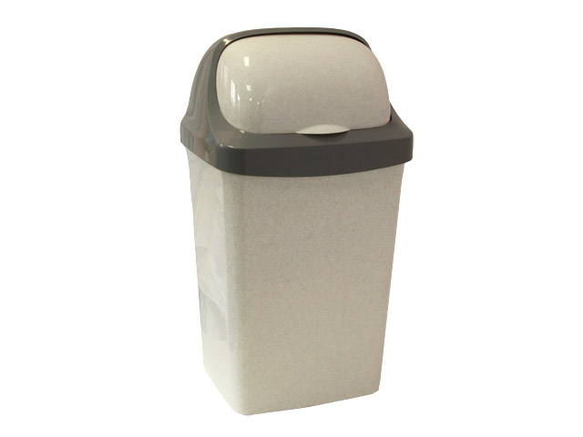 Контейнер для мусора РОЛЛ ТОП 9л (мраморный) IDEA (М2465)