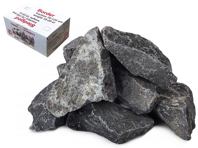 Камень для бани Базальт, колотый, коробка по 20 кг, ARIZONE (62-102005)