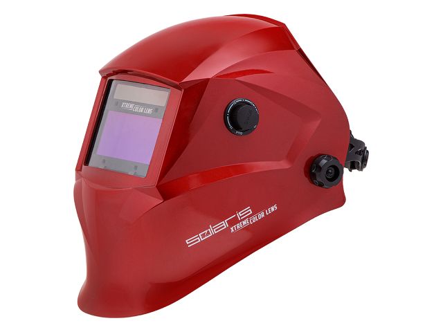 Щиток сварщика  с самозатемняющимся светофильтром Solaris ASF650Х (красный металлик) (1/1/1/2; 100x4