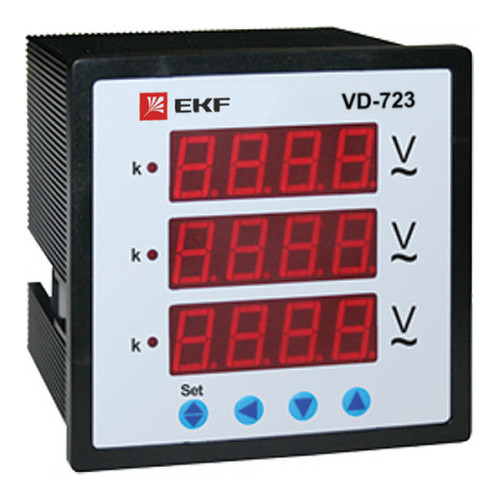 VD-723 Вольтметр цифровой на панель (72х72) трехфазный EKF PROxima