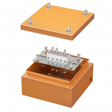 Коробка стальная FS с гладкими стенками и клеммниками, IP66, 150х150х80 мм, 5р, 450V, 20A, 10 мм2