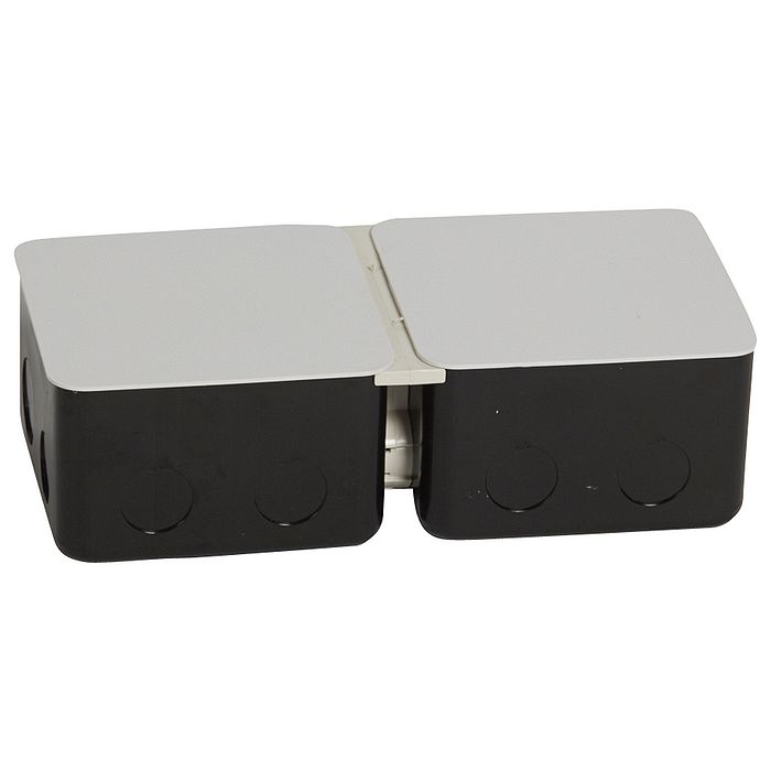 Монтажная коробка для выдвижного розеточного блока - 6 модулей - металл