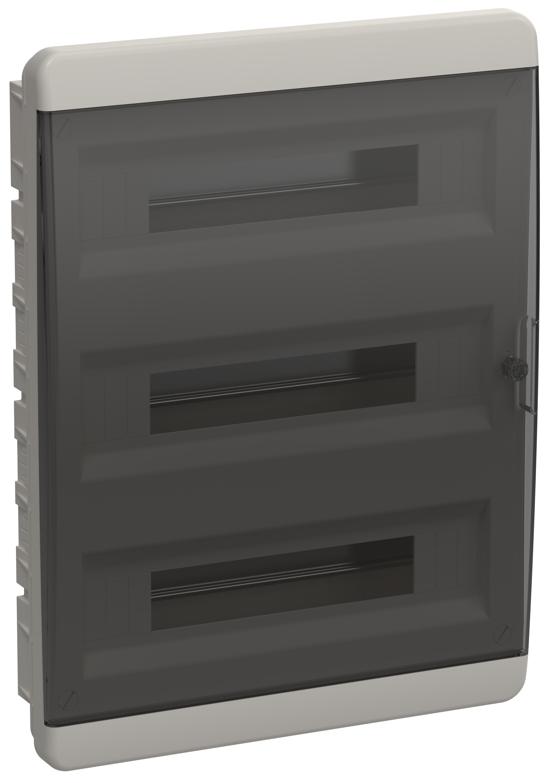 TEKFOR Корпус пластиковый ЩРВ-П-54 IP41 черная прозрачная дверь IEK