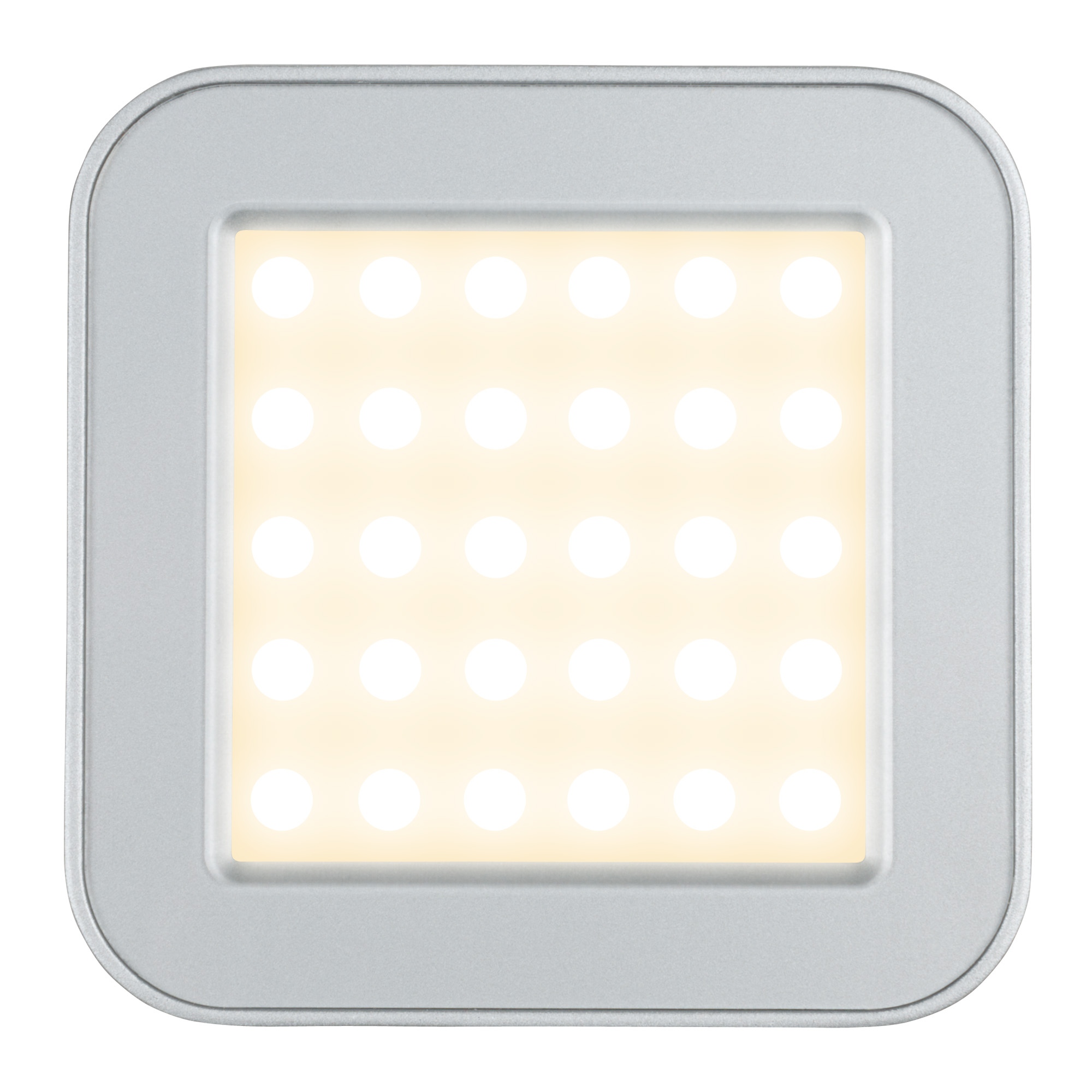 Светильник LED ДПО 3вт 3000К серебро квадр. ULE-S03-3W/WW IP41