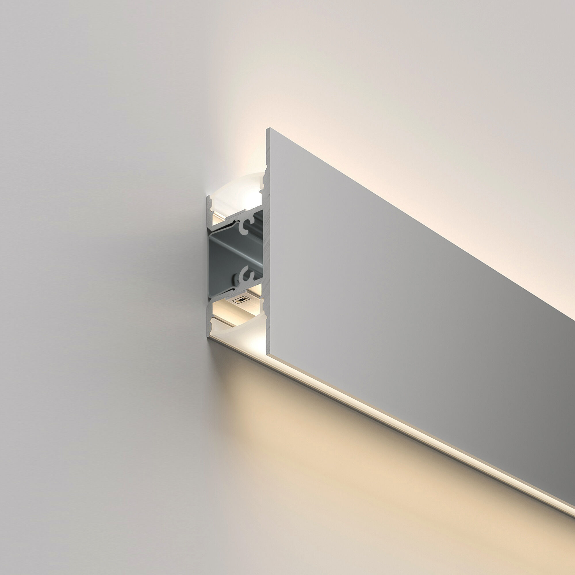 Накладной алюминиевый профиль для светодиодной ленты