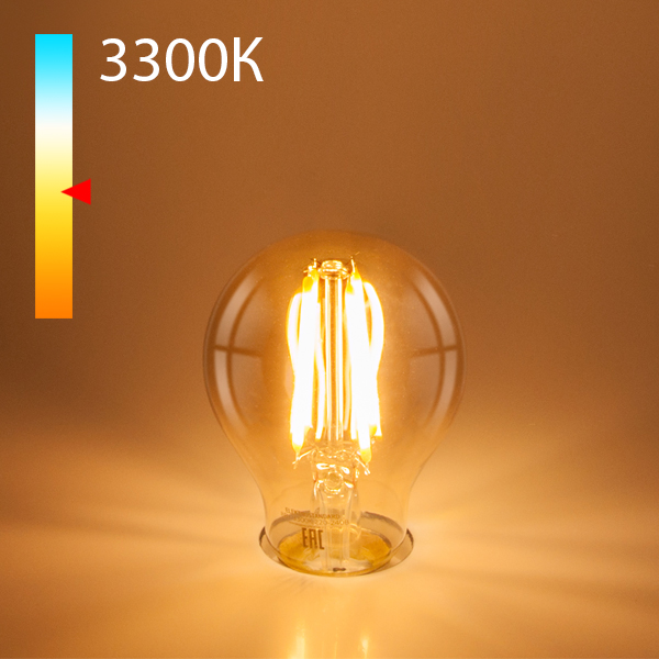 Лампа LED 12Вт Е27 3300К А60 Filament (тонированная) BLE2710