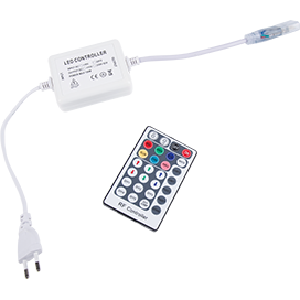 Ecola LED strip 220V RGB  RF controller (IP20)  600W 2,7A для ленты 220V 14x7 IP68 с радиопультом