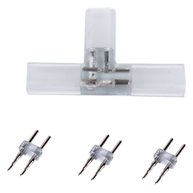 Ecola LED strip 220V connector комплект для упрощенного соединения "T"лента-лента 2-х конт для ленты IP68 12x7