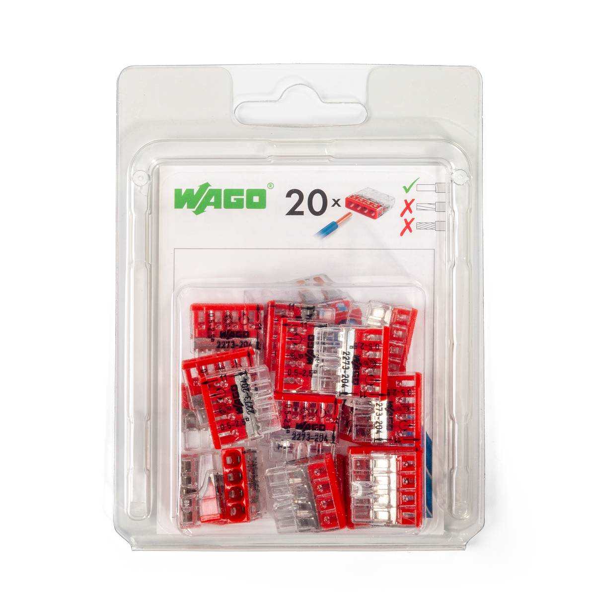 2273-208/996-010 Мини-упаковка клемм «Wago» в блистерах (без контактной пасты)