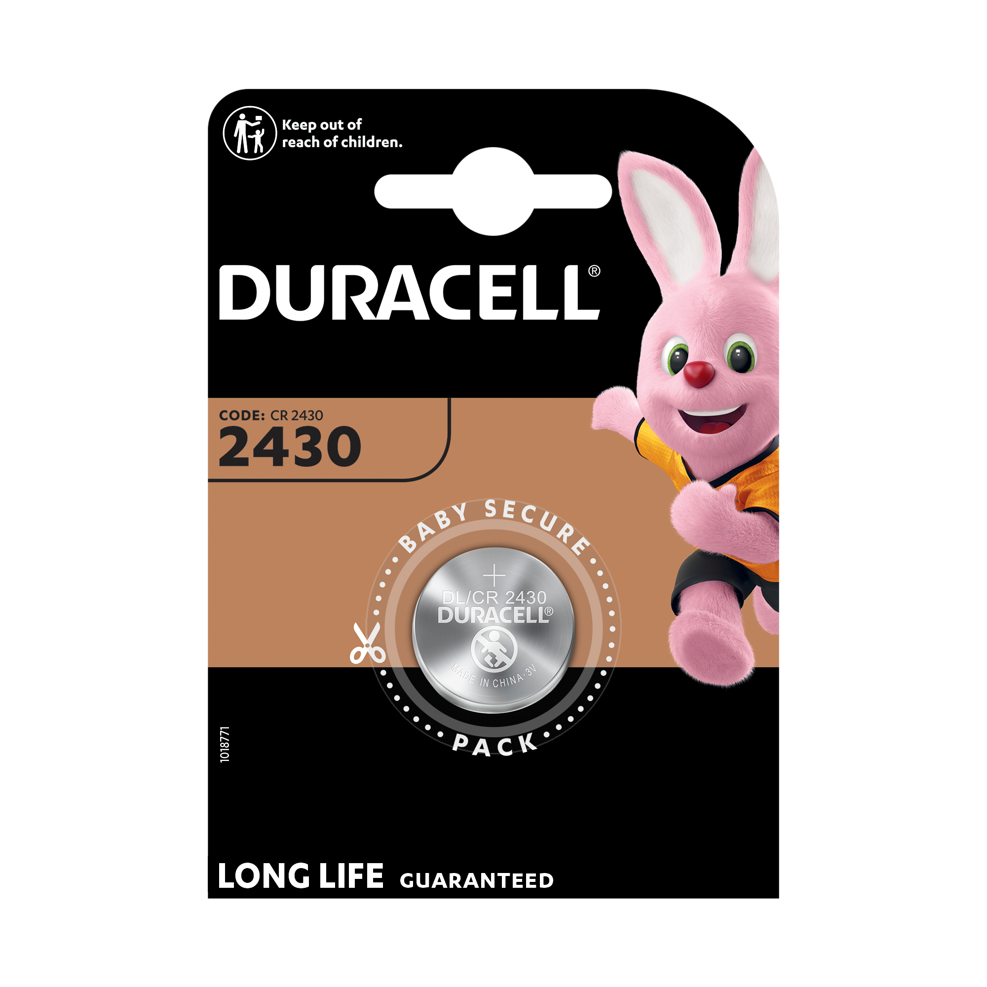 Батарейки Duracell 5007994 2430-1BL литиевая 3v 1шт. (10/100/12000)