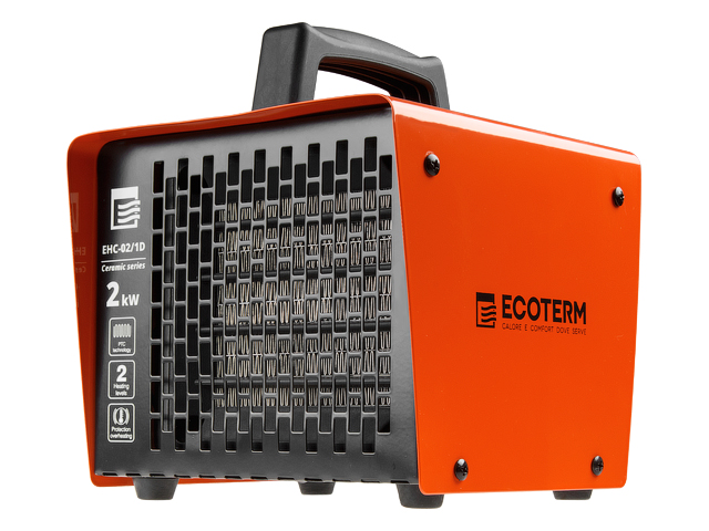 Нагреватель воздуха электр. Ecoterm EHC-02/1D (кубик, 2 кВт, 220 В, термостат, керамический элемент