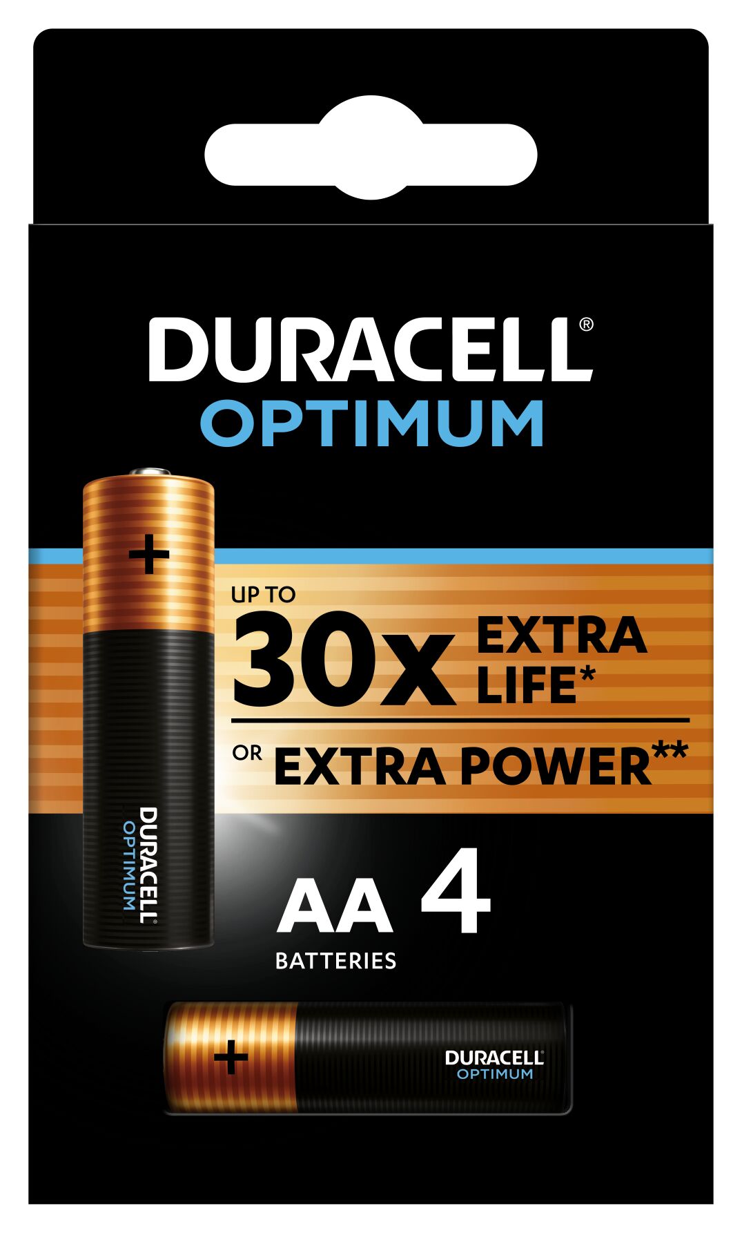 Батарейки Duracell 5014061 АА алкалиновые 1,5v 4 шт. LR6-4BL Optimum