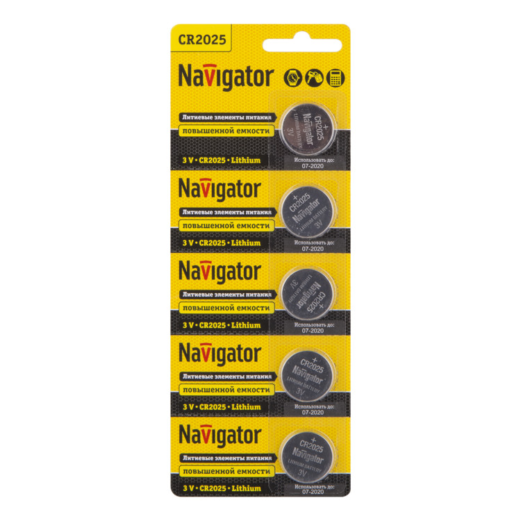 Элемент питания Navigator 94 764 NBT-CR2025-BP5