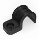 Крепеж-скоба пластиковая односторонняя для прямого монтажа черная в п/э д25 (50шт/450шт уп/кор) Пром