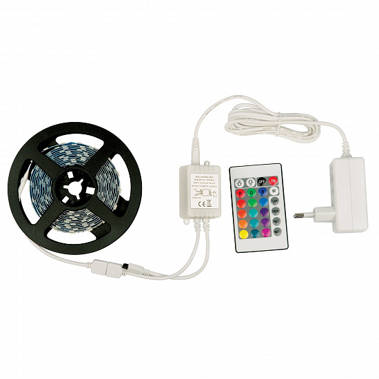 Volpe ULS-Q211 5050-30LED/m-IP20-3M-RGB RRP24C24 Комплект светодиодной ленты с адаптером и контролле