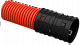 Труба 125мм гофрированная ПНД цвет красный без протяжки двустенная 50м