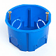 Подрозетник для сплошных стен, синий (с инд стикером), EBX20-01-2
