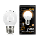 Лампа Gauss Шар 6.5W 520lm 3000K E27 LED 1/10/100