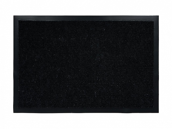 Коврик придверный влаговпитывающий, ребристый, "Trip", 40х60 см, черный, VORTEX (24190) (ВОРТЕКС)