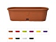 Ящик балконный для цветов Gerber (Гербера) 35x12,5 см с поддоном, DRINA (цвета в ассортименте) (1024