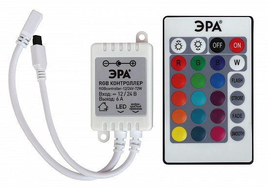 ЭРА Контроллер для свет. ленты RGBcontroller-12/24V-72W/144W (50/1800)
