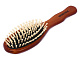 Расческа деревянная, массажная, 22,5х6х3,5 см, "овал", с деревянными зубчиками, VORTEX (51017) (ВОРТ