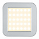 Светильник LED ДПО 3вт 3000К серебро квадр. ULE-S03-3W/WW IP41