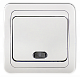 Выключатель одноклавишный с подсветкой CLASSICO белый 2121 IN HOME