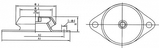 Амортизатор двигателя для АД-1000 (ZA-49-80)