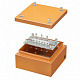 Коробка стальная FS с гладкими стенками и клеммниками, IP66, 150х150х80 мм, 6р, 450V, 6A, 4 мм2