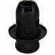 Ecola base Патрон  с кольцом E14 Черный (1 из ч/б уп. по 10)