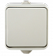 Выключатель одноклавишный AQUA белый полугерметичный 3100 IN HOME