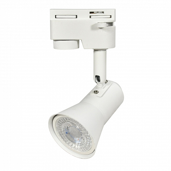 UBL-Q323 GU10 WHITE Светильник-прожектор трековый. Под лампу GU10. Корпус белый. ТМ Volpe