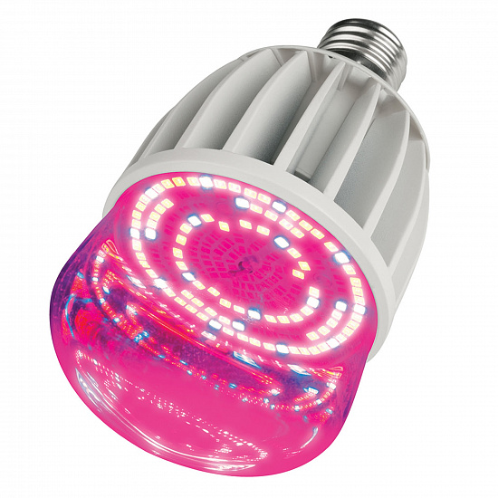 LED-M80-20W-SP-E27-CL ALS55WH Лампа светодиодная для растений. IP54. Форма M. прозрачная колба. Материал корпуса алюминий. Упаковка картон