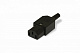 Разъем IEC 60320 C13 220В 10A на кабель (плоские контакты внутри разъема), прямой