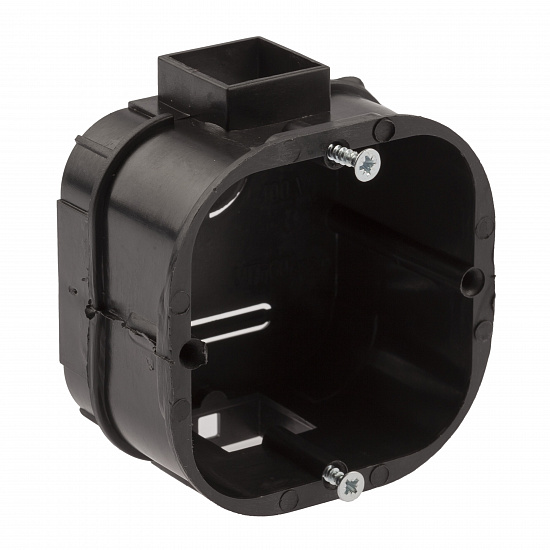Коробка установочная усиленная для твердых стен саморезы KUTS-60-60-43-s-black ЭРА Коробка установочная усиленная для твердых стен саморезы KUTS-60-60-43-s-black ЭРА