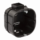 Коробка установочная усиленная для твердых стен саморезы KUTS-60-60-43-s-black ЭРА Коробка установочная усиленная для твердых стен саморезы KUTS-60-60-43-s-black ЭРА