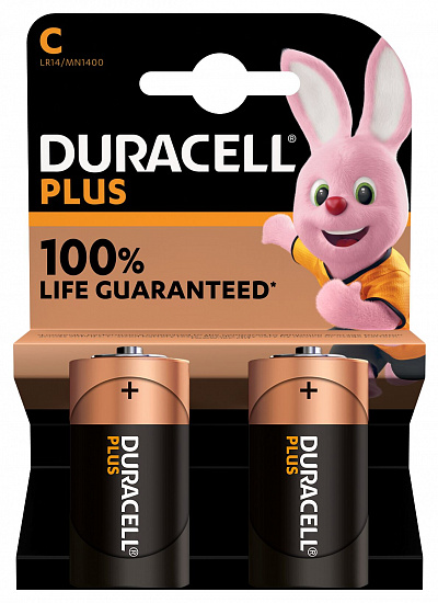 Батарейки Duracell 5014433 С алкалиновые 1,5v 2 шт. LR14-2BL PLUS