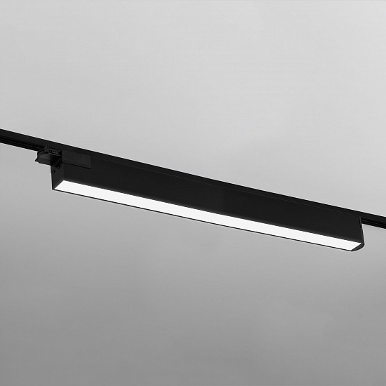 Трековый светодиодный светильник для трехфазного шинопровода X-Line черный матовый